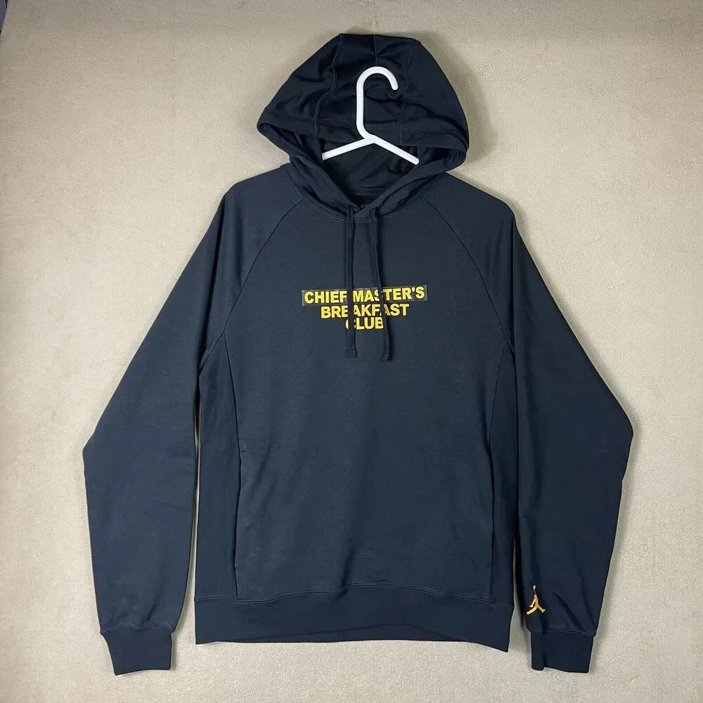 Nike Air Jordan X Breakfast Club Hoodie Mens Medium Black Sweater Pullover Adult